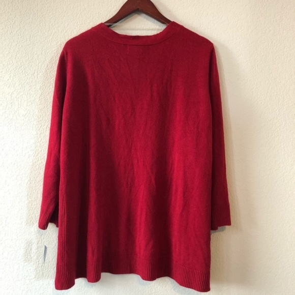 NWT Karen Scott Macy's LuxSoft Vneck Sweater 0X - Picture 3 of 4